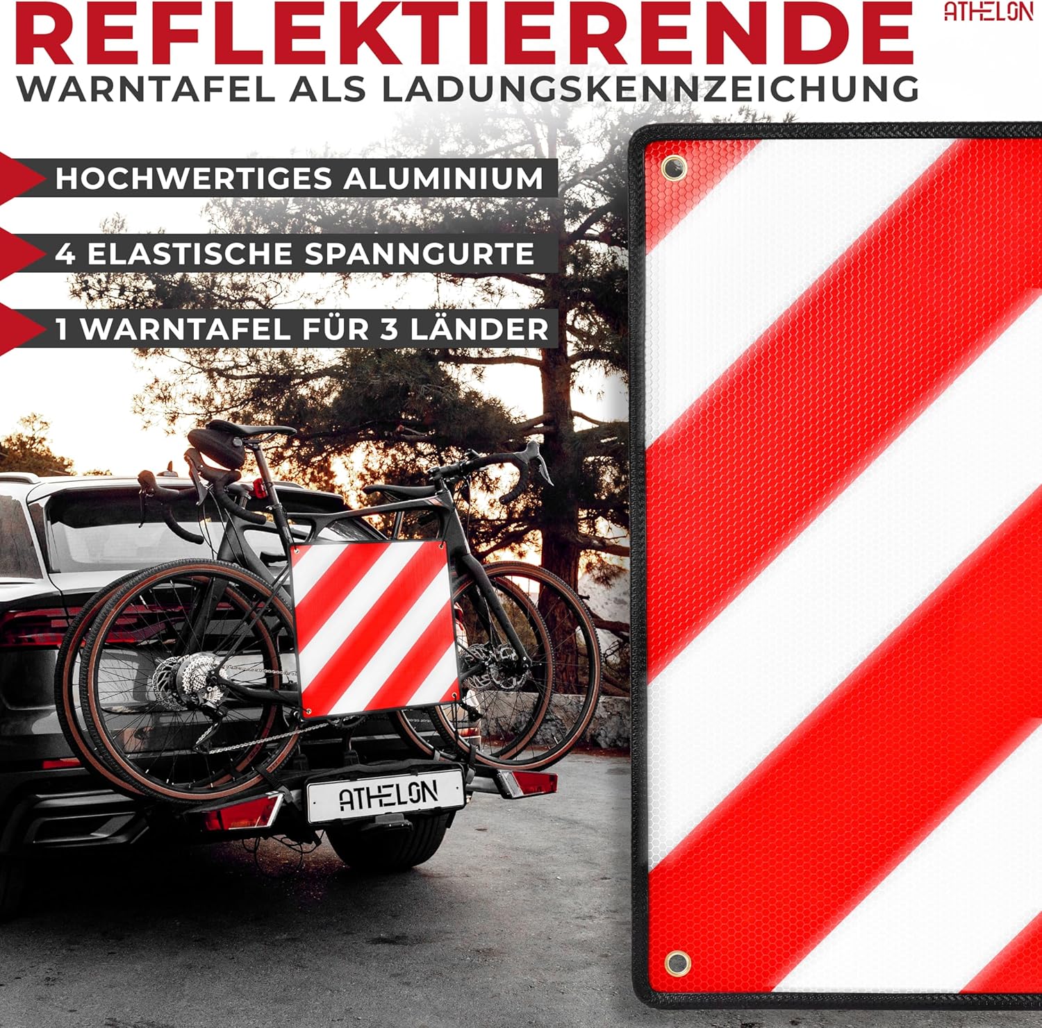 3 in 1 Warntafel/ Schild