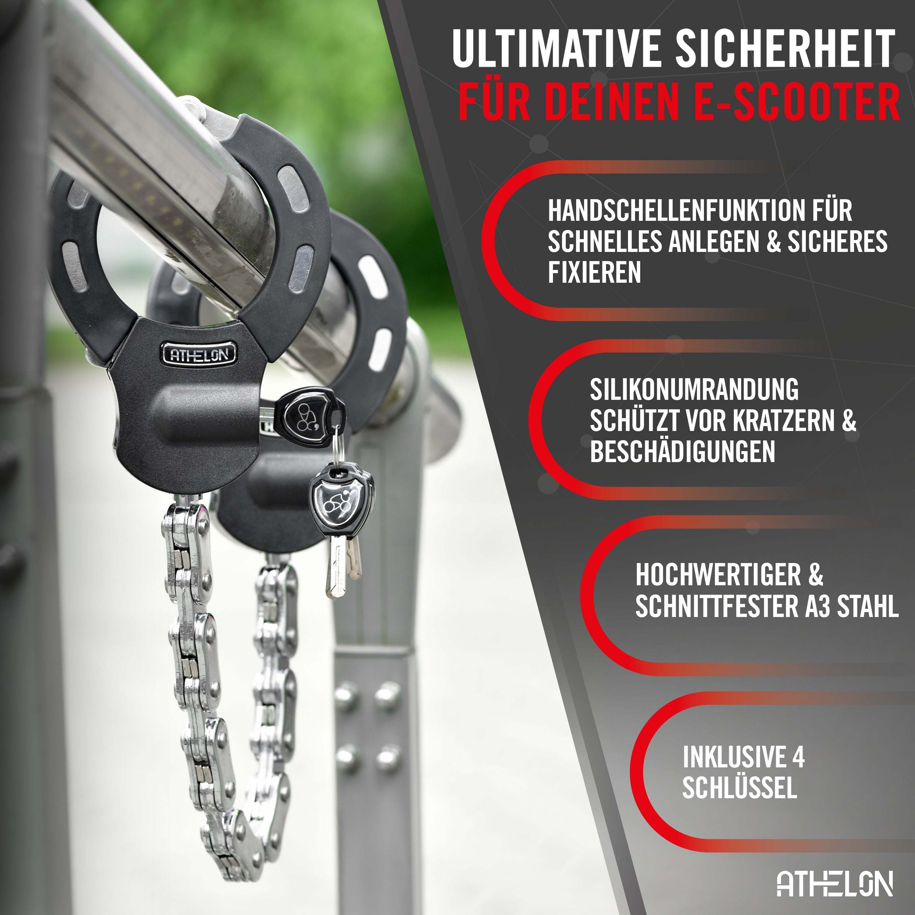 E-Scooter Schloss Set