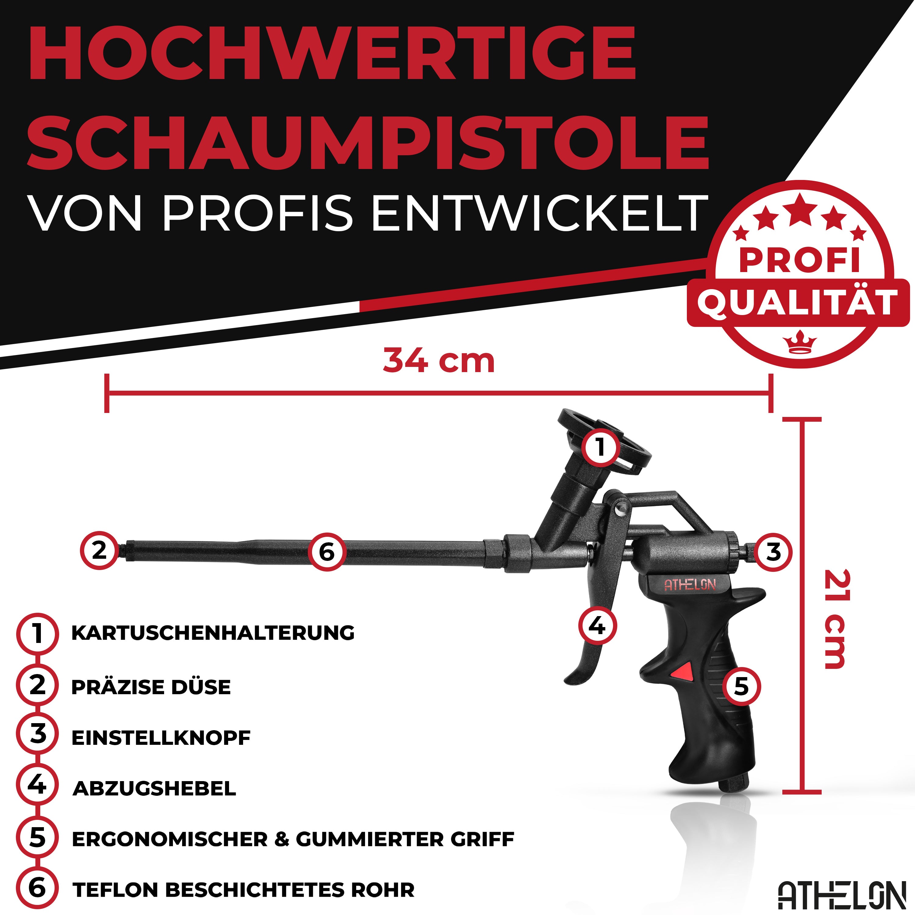 Bauschaumpistole Teflon