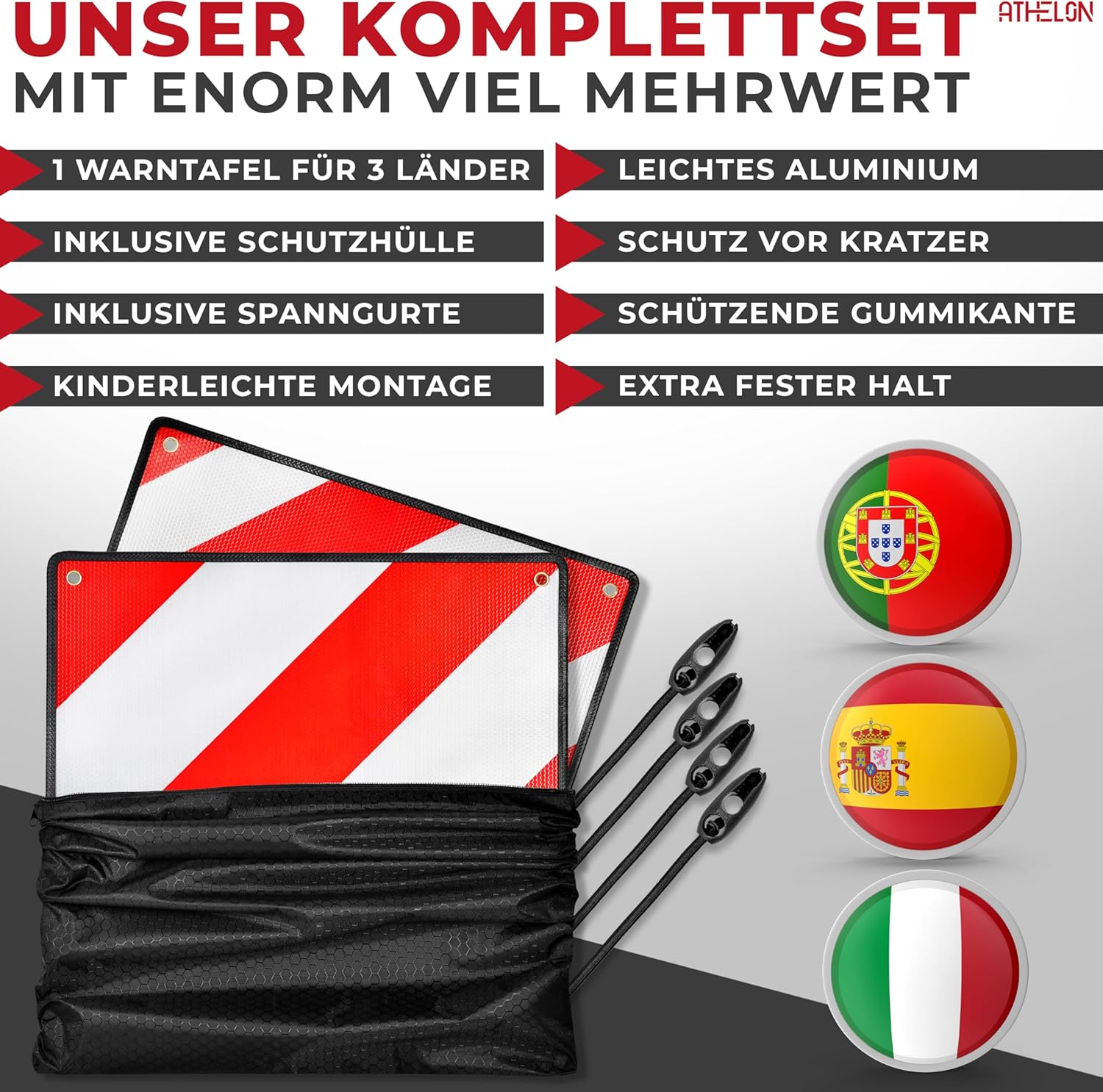 3 in 1 Warntafel/ Schild