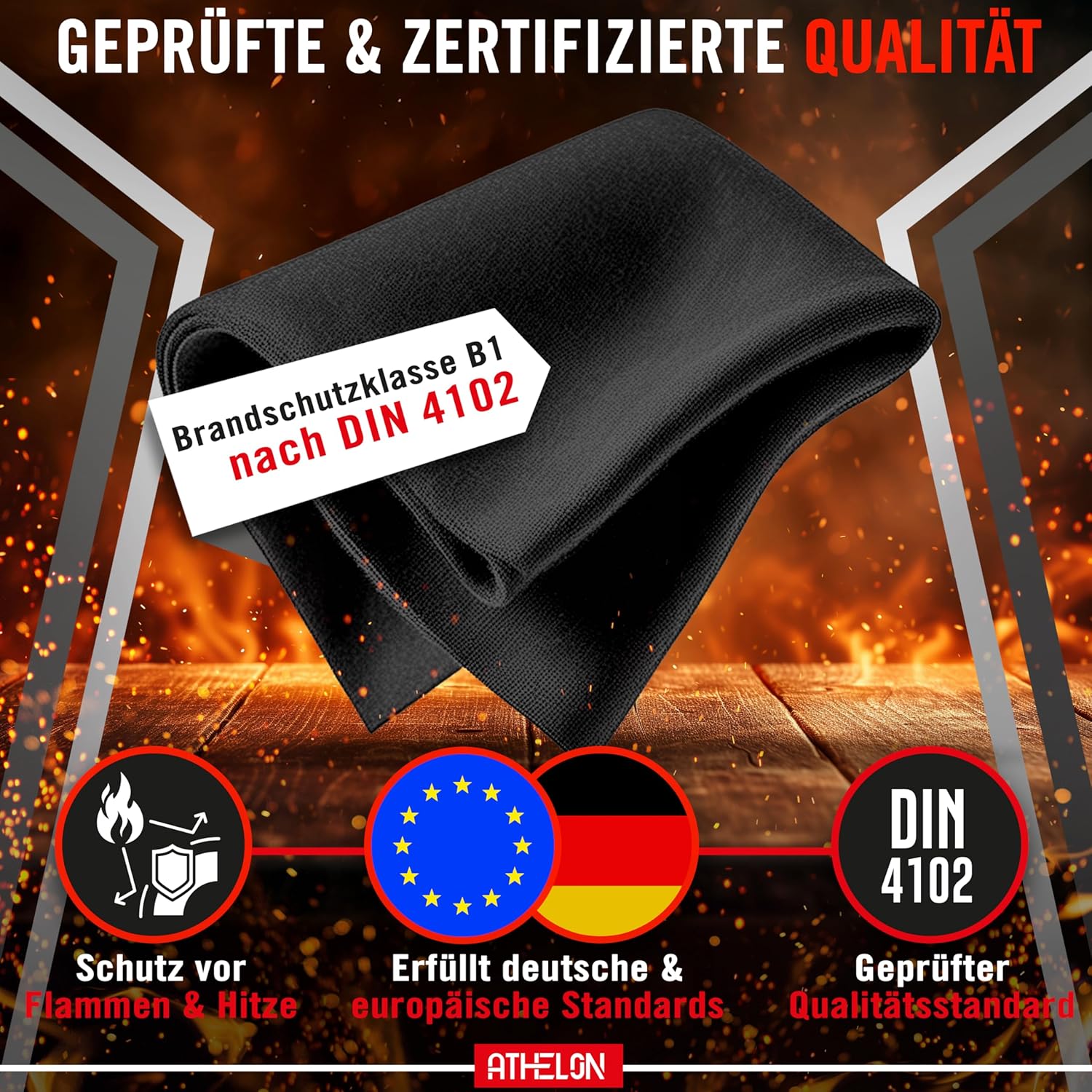 Feuerfeste Unterlage  1x1m