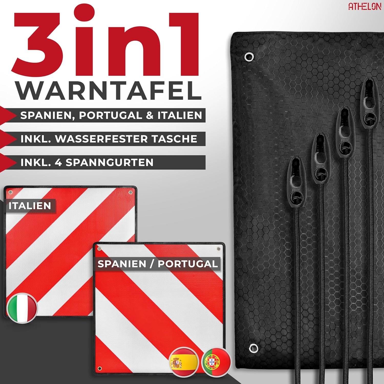 3 in 1 Warntafel/ Schild