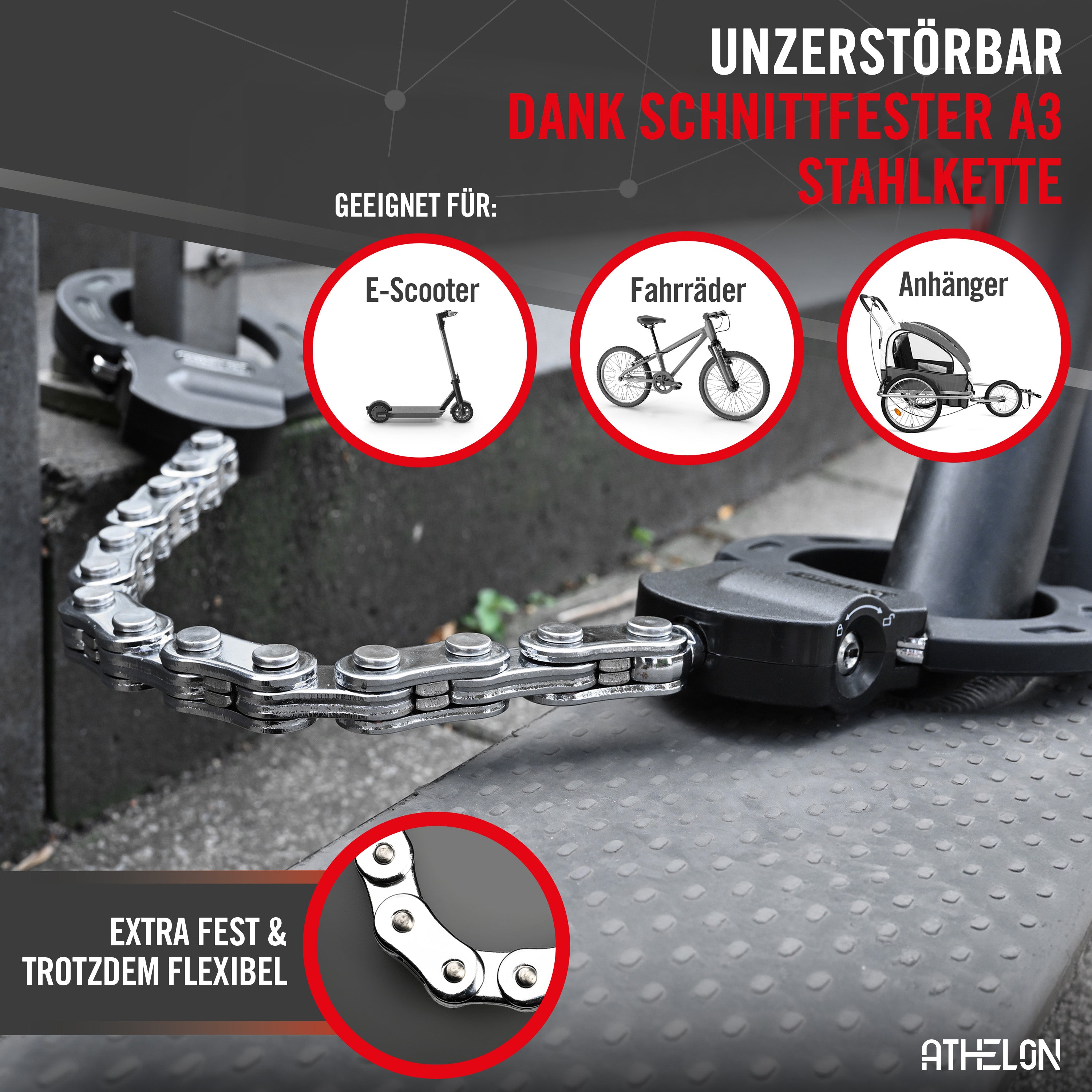 E-Scooter Schloss Set