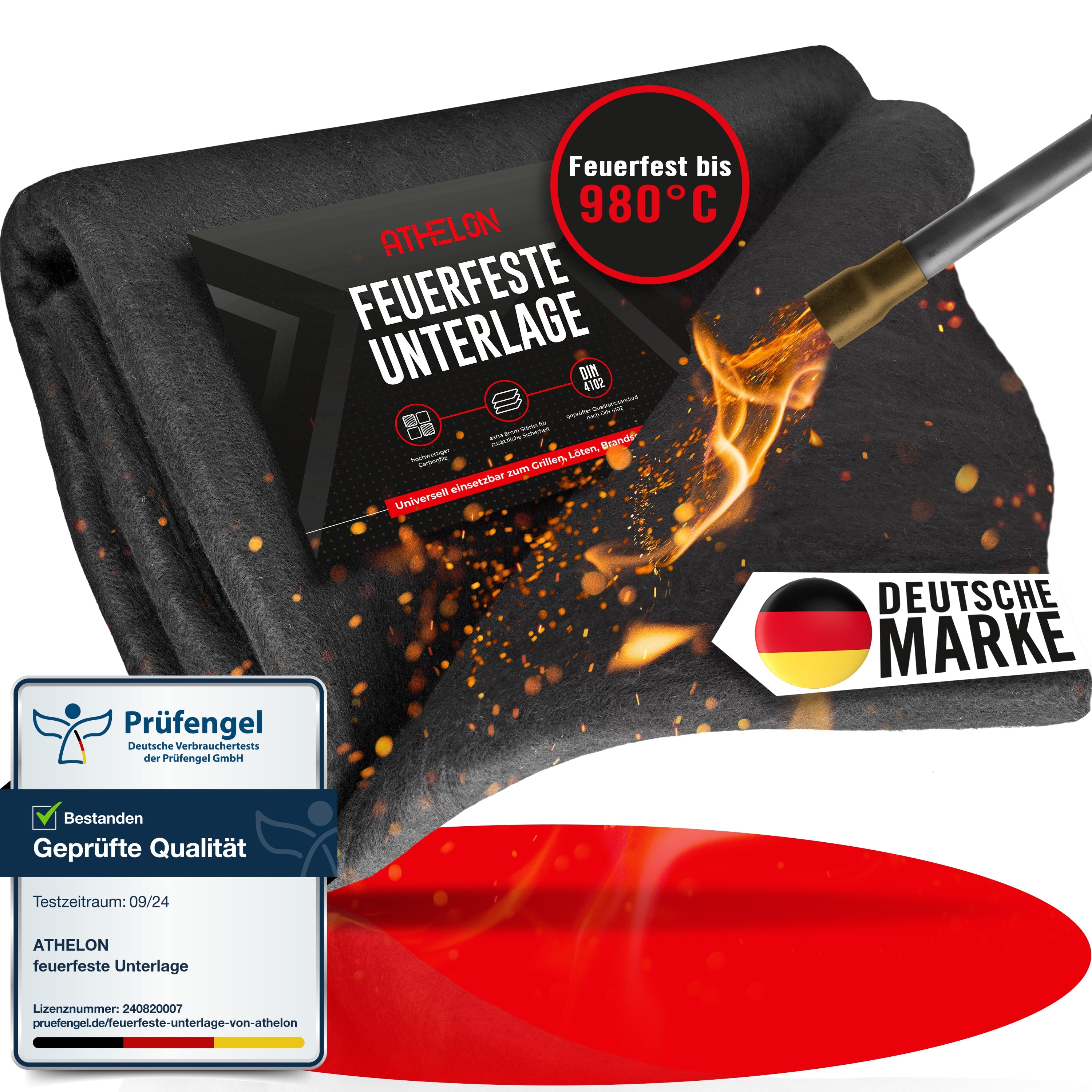 Feuerfeste Unterlage  1x1m