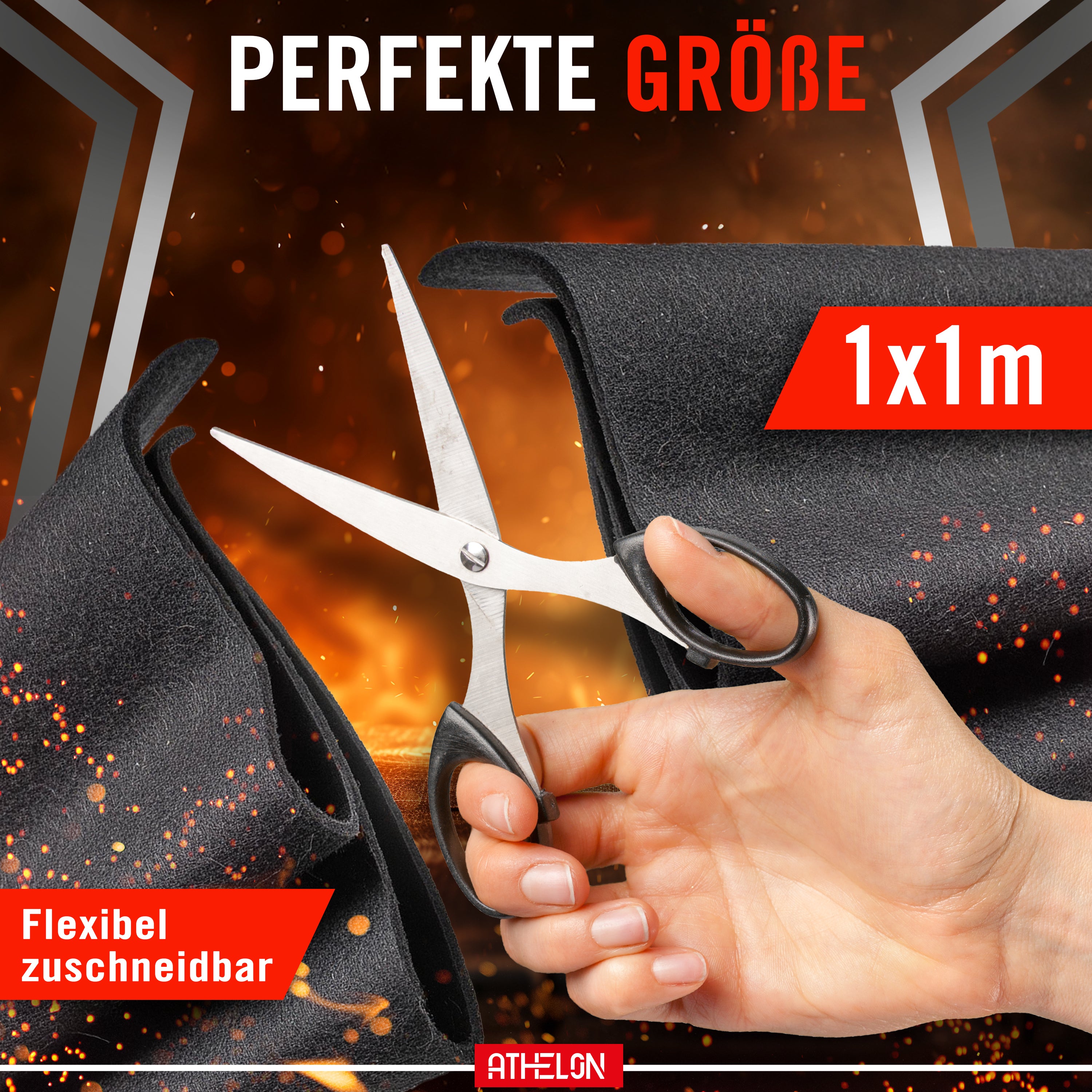 Feuerfeste Unterlage  1x1m